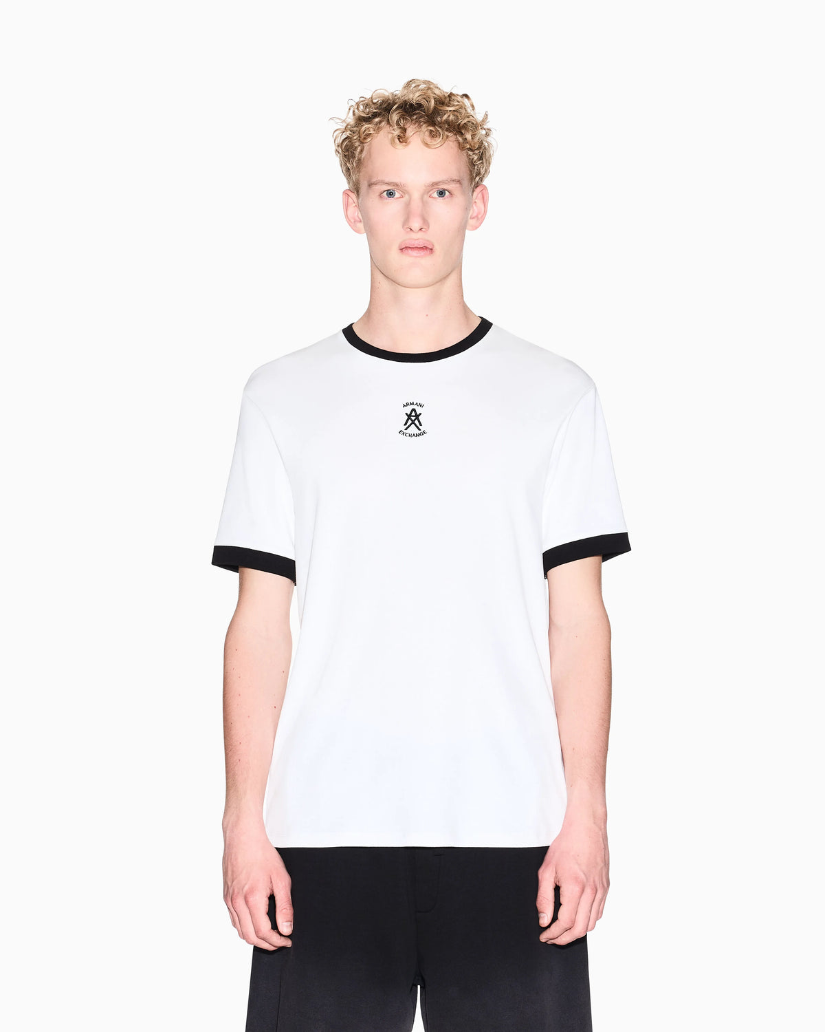 Slim-fit T-shirt in ribbed cotton