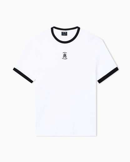 Slim-fit T-shirt in ribbed cotton