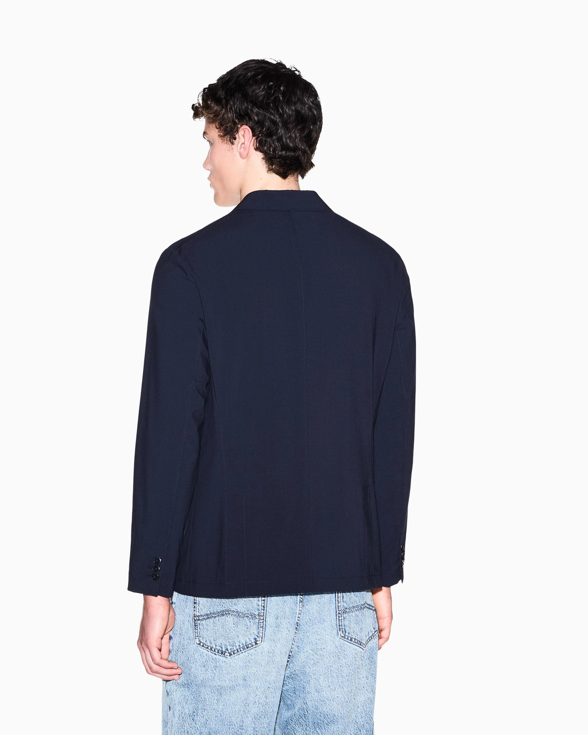 Structured Wool Blend Casual Jacket