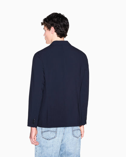 Structured Wool Blend Casual Jacket