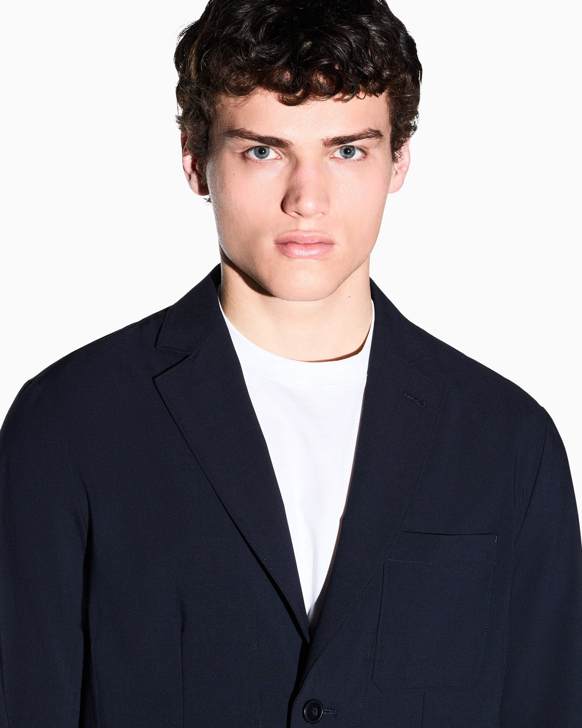 Structured Wool Blend Casual Jacket