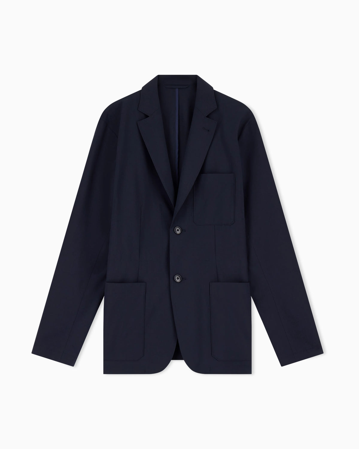 Structured Wool Blend Casual Jacket