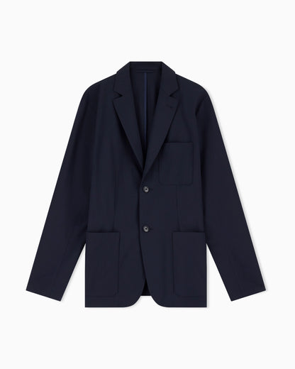 Structured Wool Blend Casual Jacket