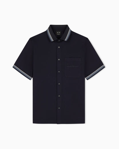 Casual Shirt in Cotton Twill with Delicate Texture