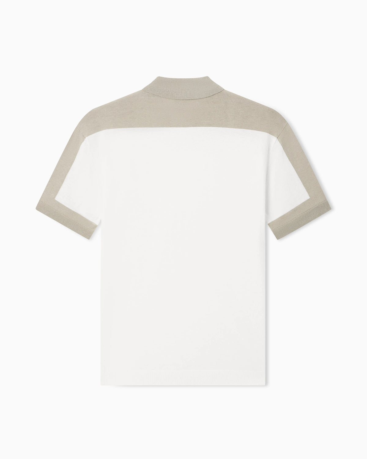 Linen and cotton knitted polo shirt