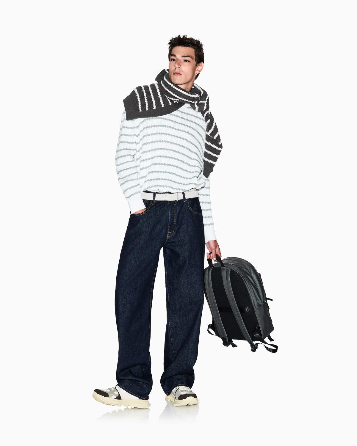 Colorful Striped Crew Neck Sweater