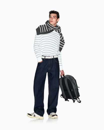 Colorful Striped Crew Neck Sweater