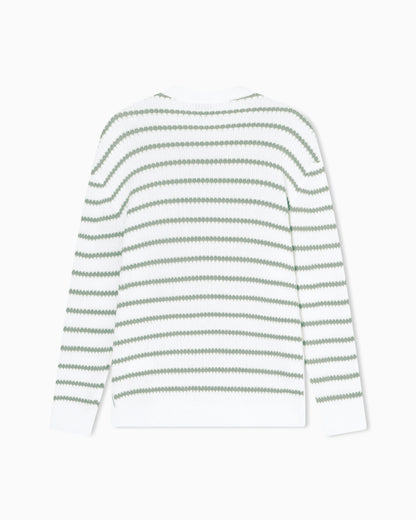 Colorful Striped Crew Neck Sweater