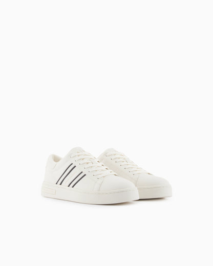 sneakers with webbing and rubber sole
