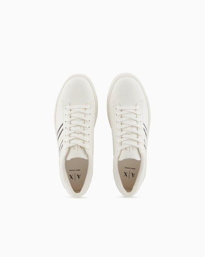 sneakers with webbing and rubber sole