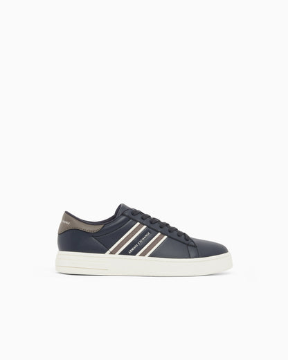 sneakers with webbing and rubber sole