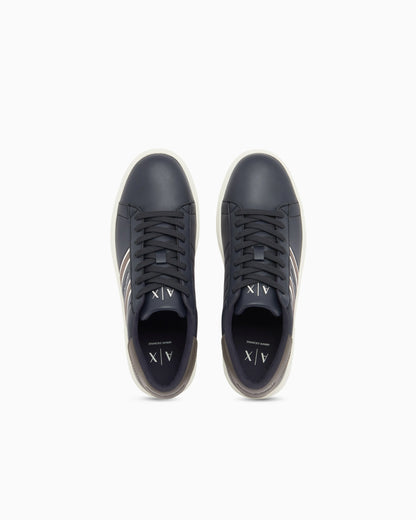 sneakers with webbing and rubber sole