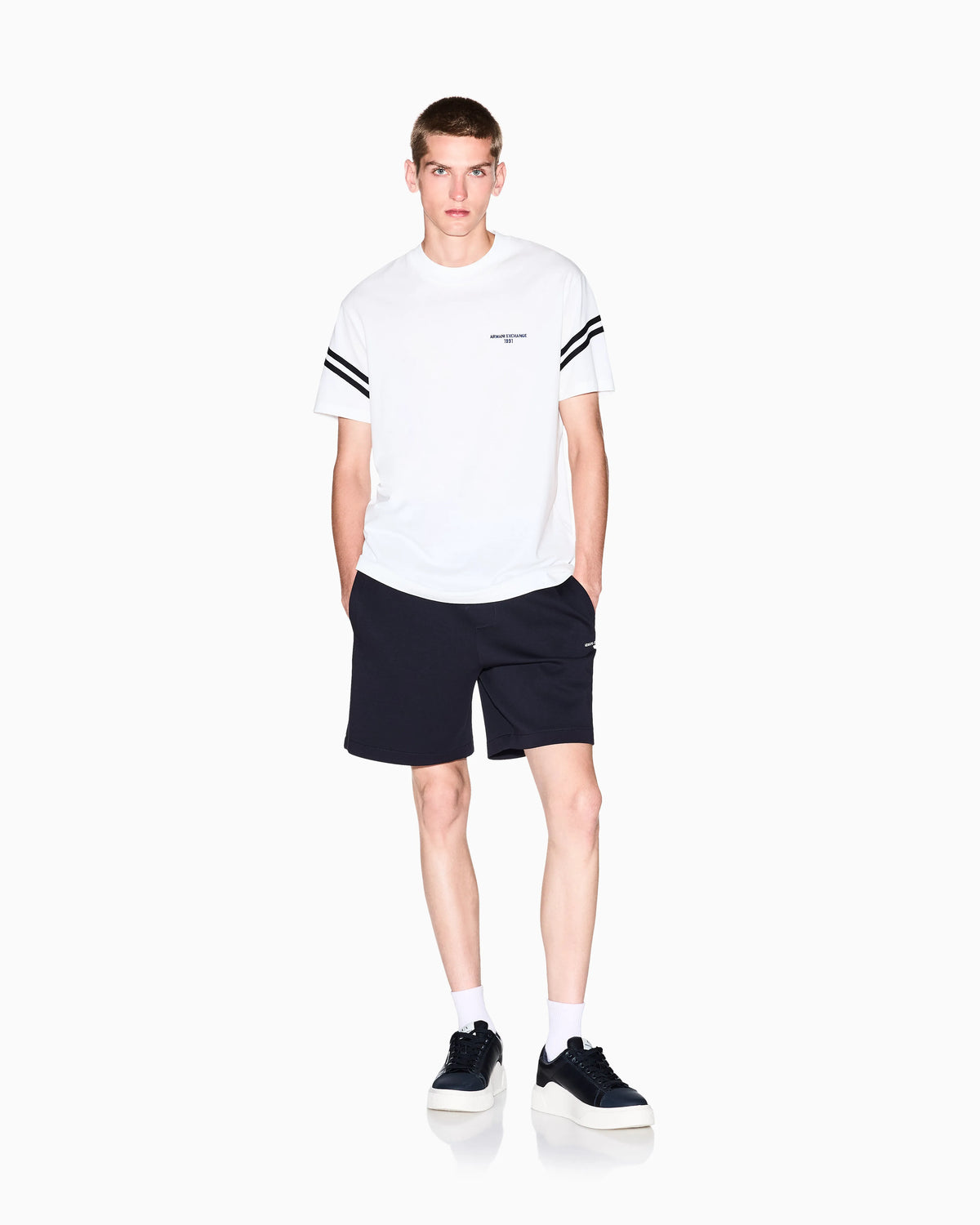 Bermuda shorts in fleece fabric