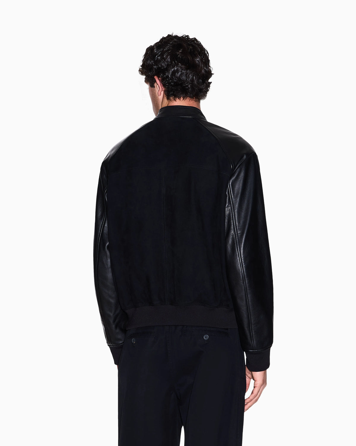 Genuine leather suede jacket