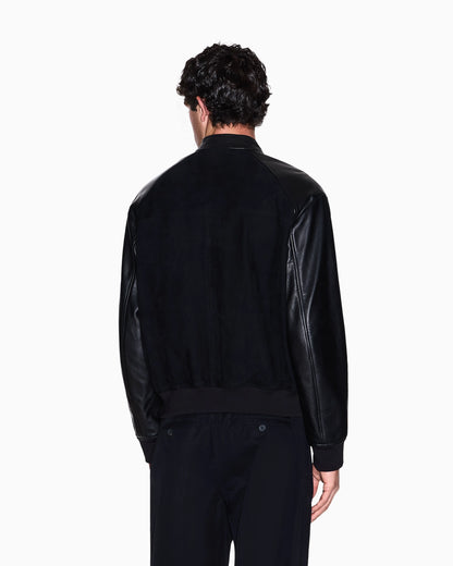 Genuine leather suede jacket
