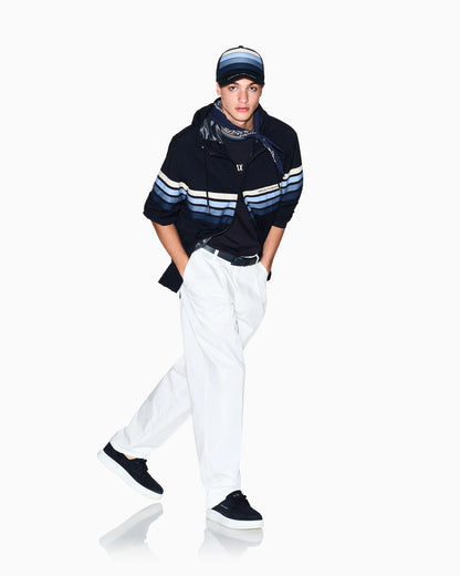 Minimal chic stretch nylon technical blouson