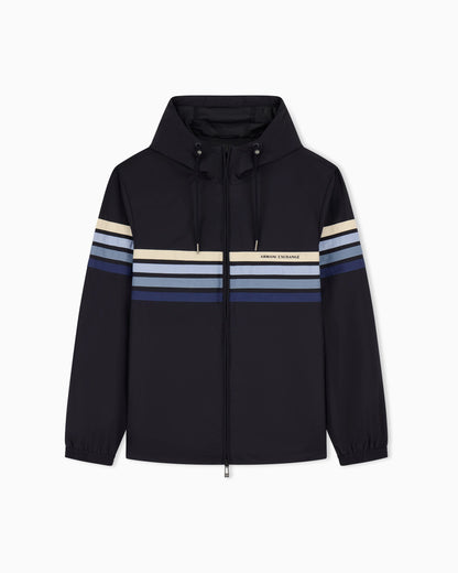 Minimal chic stretch nylon technical blouson