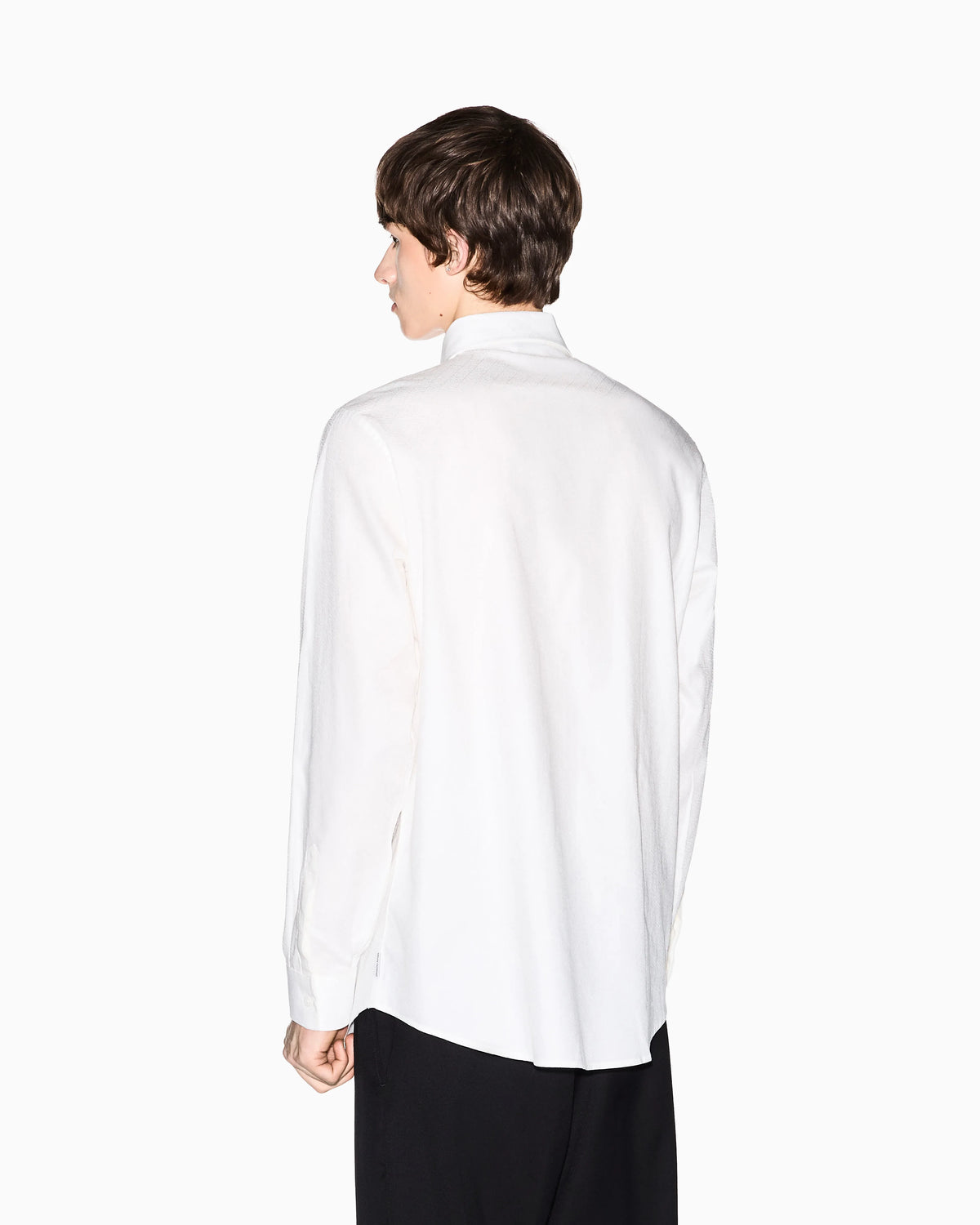 Casual Shirt in Textured Cotton Jacquard