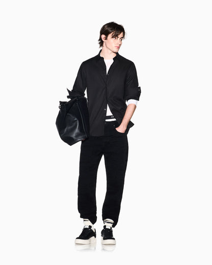 Casual Shirt in Textured Cotton Jacquard
