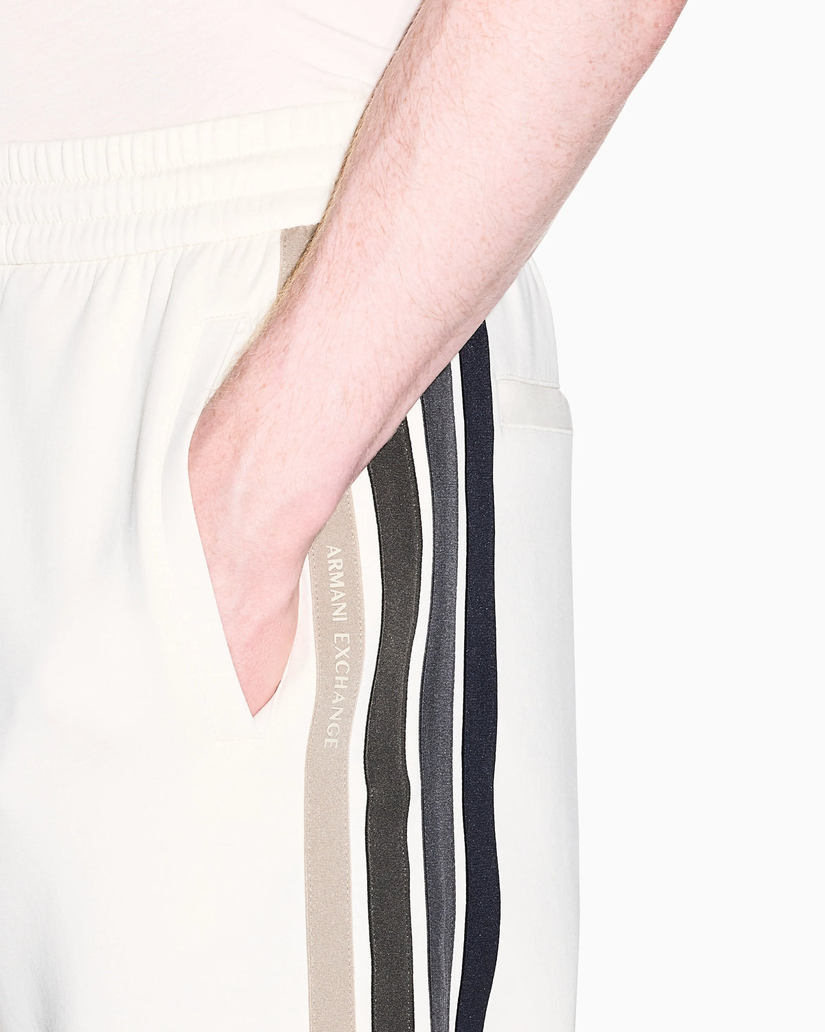 Structured sweatpants in stretch bonded cotton