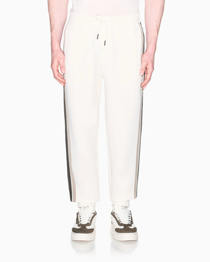 Structured sweatpants in stretch bonded cotton