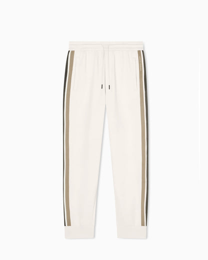 Structured sweatpants in stretch bonded cotton