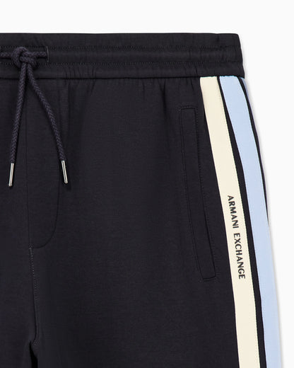 Structured sweatpants in stretch bonded cotton