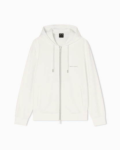 Zip-up cotton sweatshirt