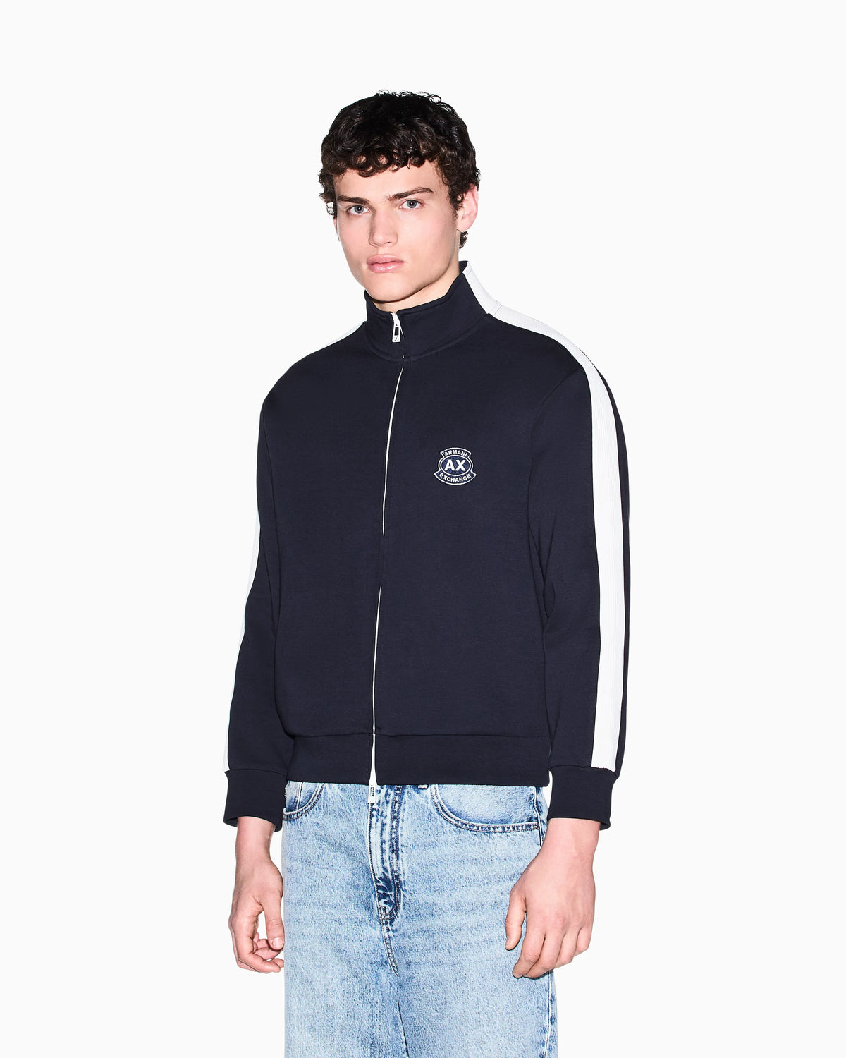 Stretch bonded cotton sweatshirt