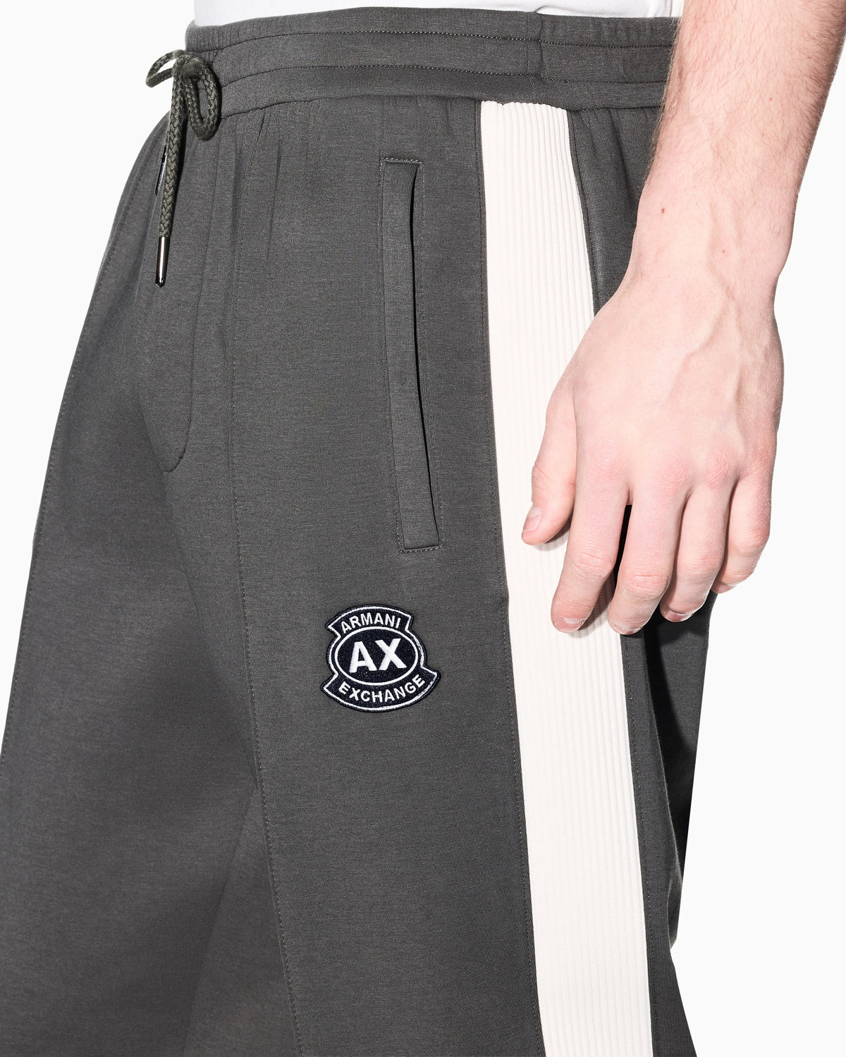 Jogger trousers in bonded fabric