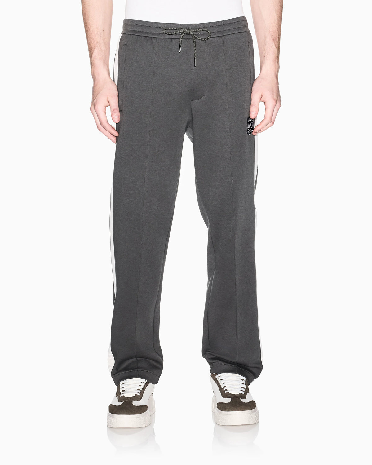 Jogger trousers in bonded fabric