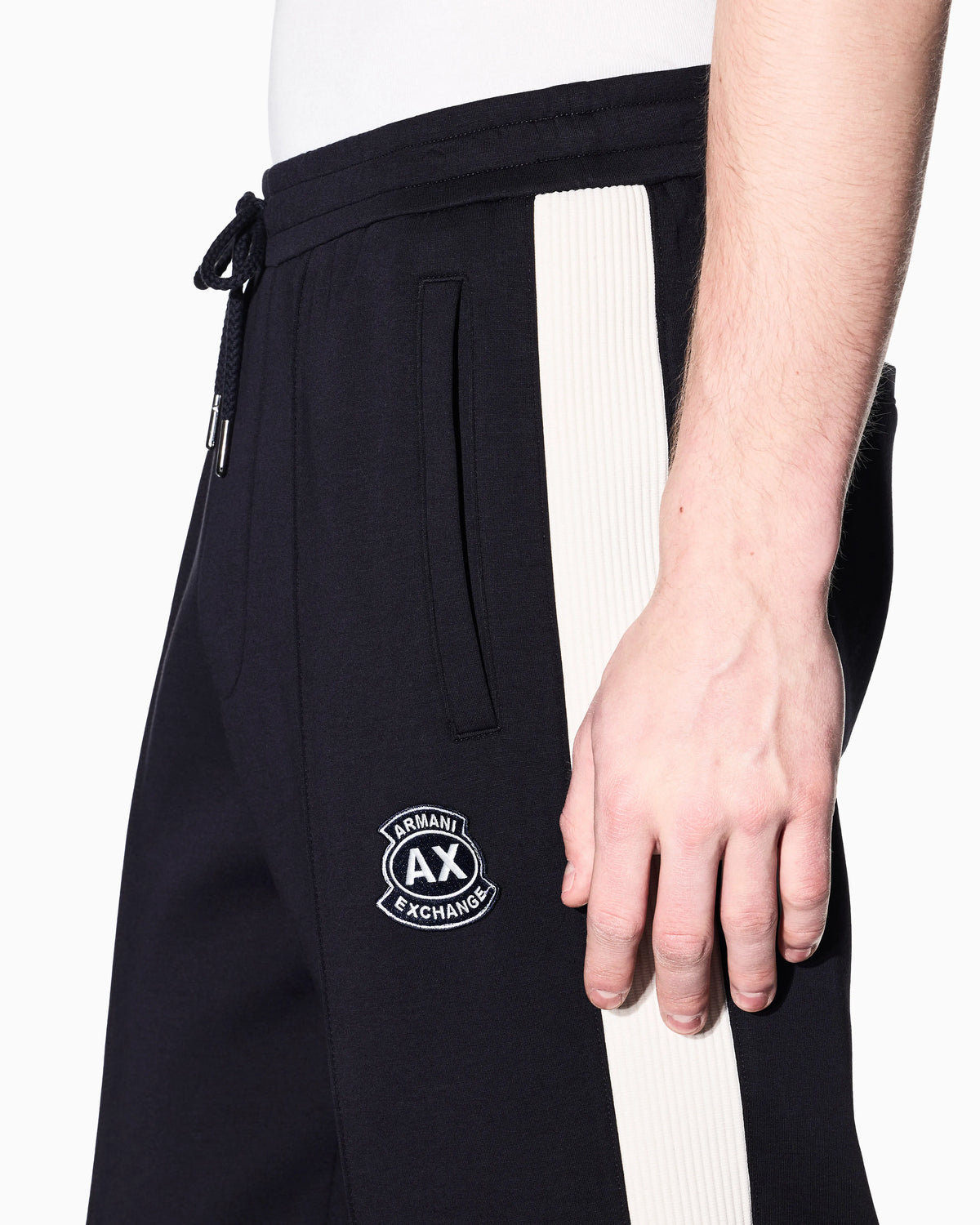Jogger trousers in bonded fabric