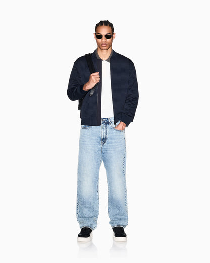Blouson in mixed fabric