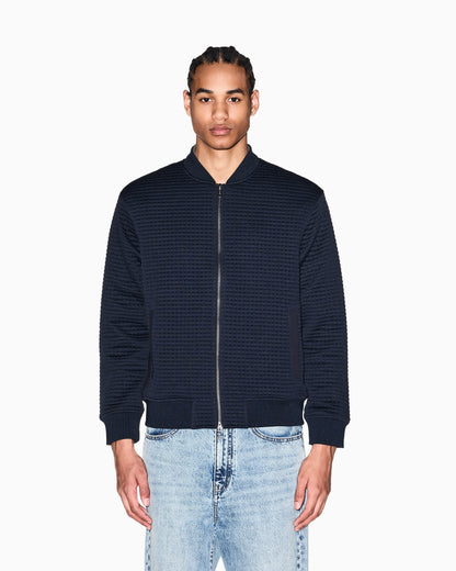 Blouson in mixed fabric