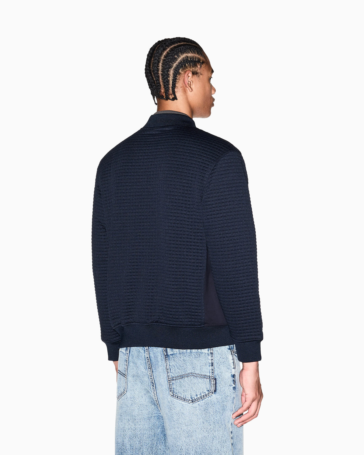 Blouson in mixed fabric