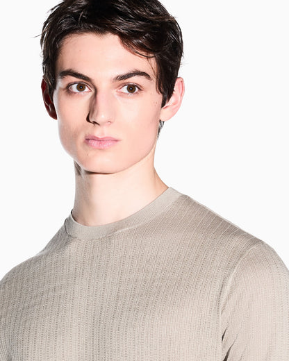 Ribbed cotton tricot top