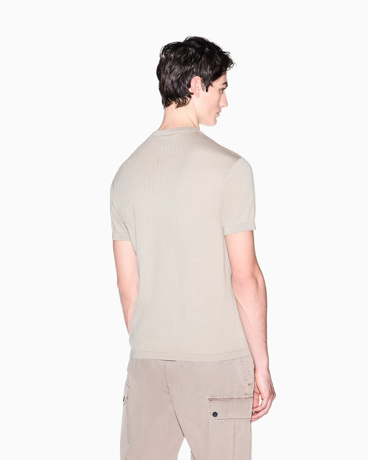 Ribbed cotton tricot top