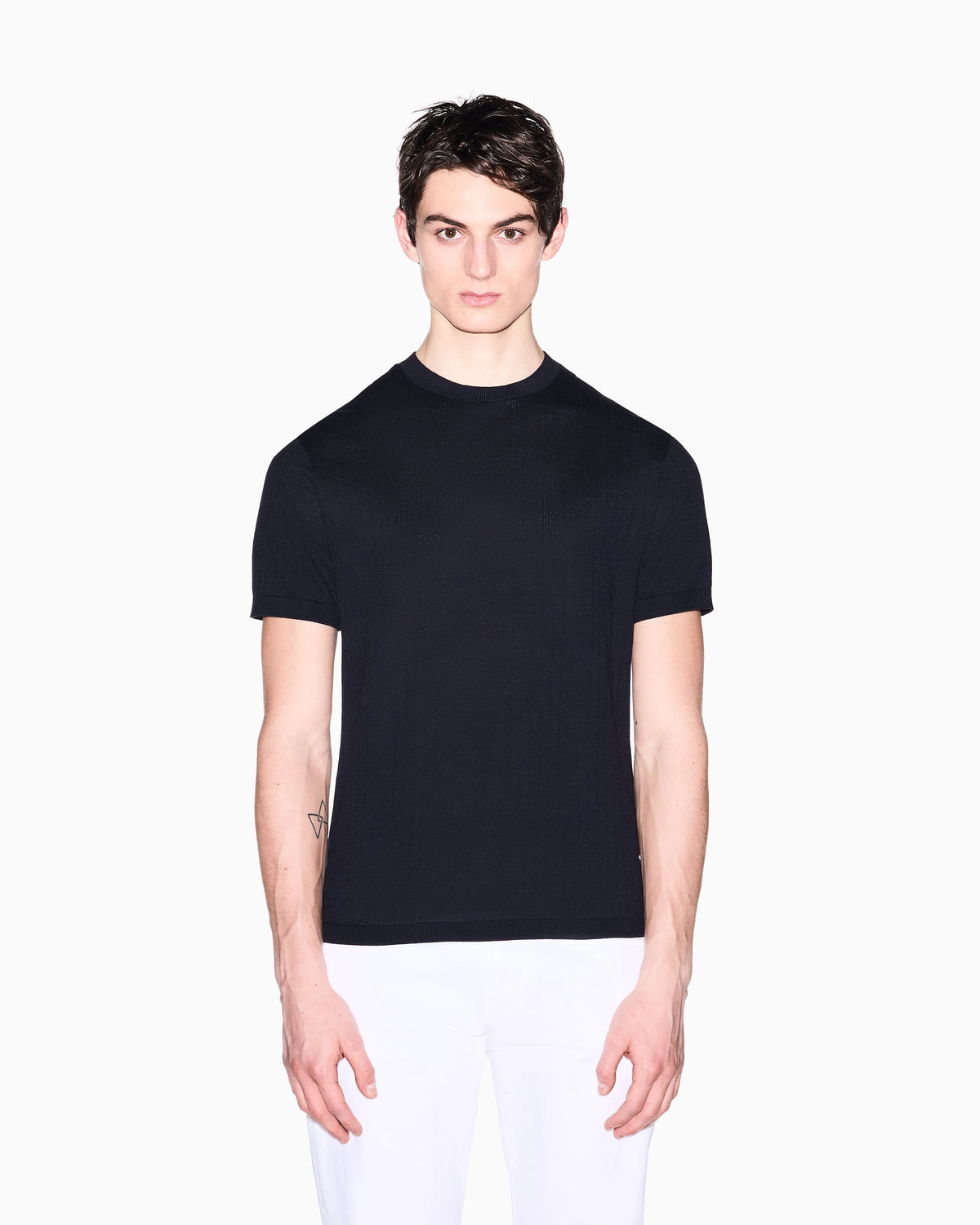 Ribbed cotton tricot top