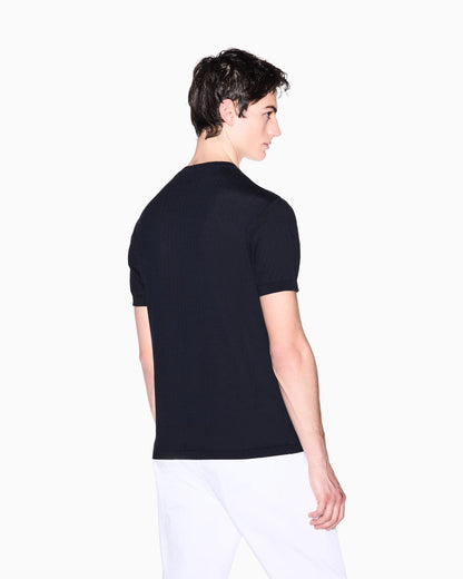 Ribbed cotton tricot top