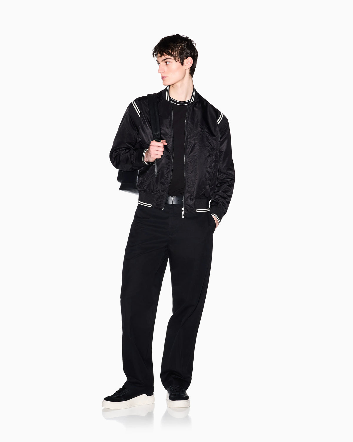 Slim fit T-shirt in technical fabric