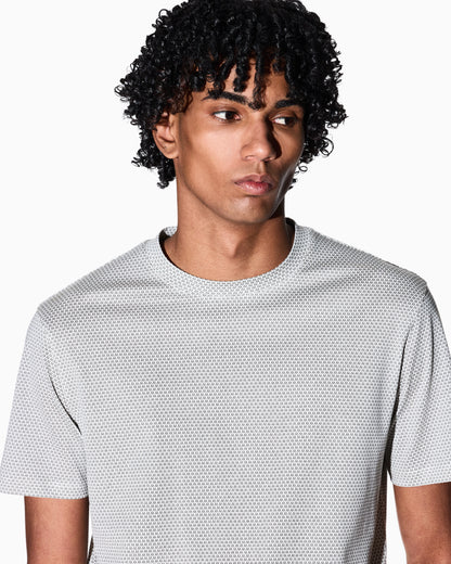 Regular fit cotton T-shirt with allover logo detail