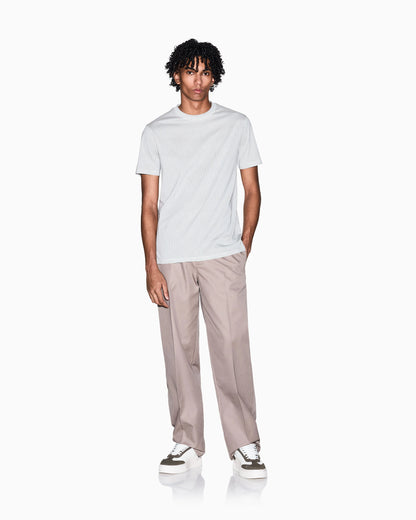 Regular fit cotton T-shirt with allover logo detail