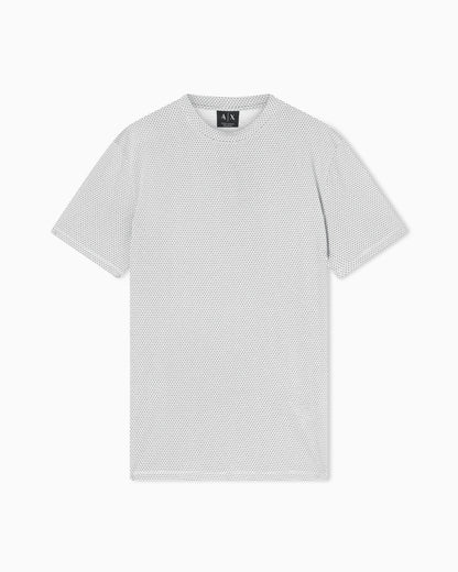 Regular fit cotton T-shirt with allover logo detail