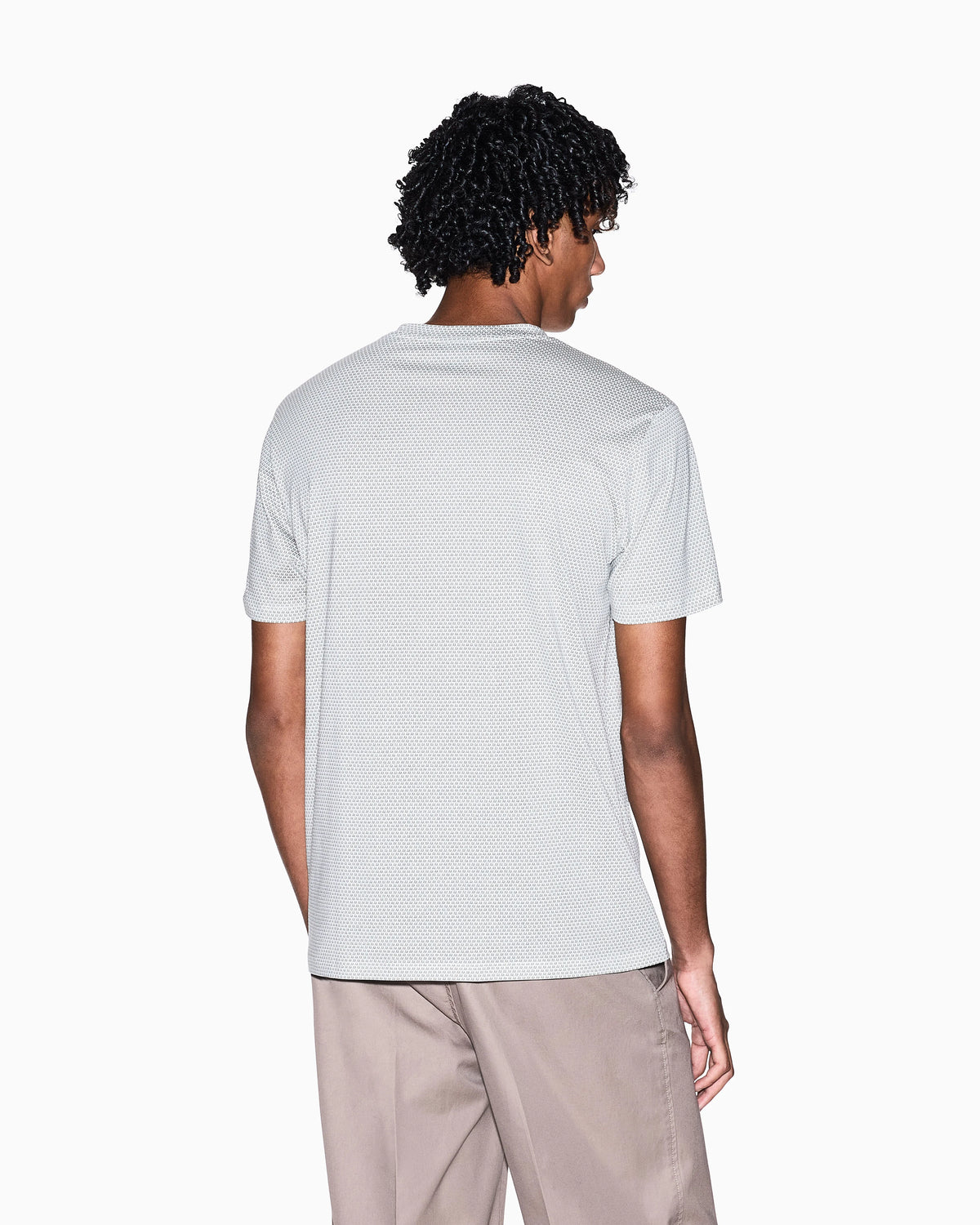 Regular fit cotton T-shirt with allover logo detail