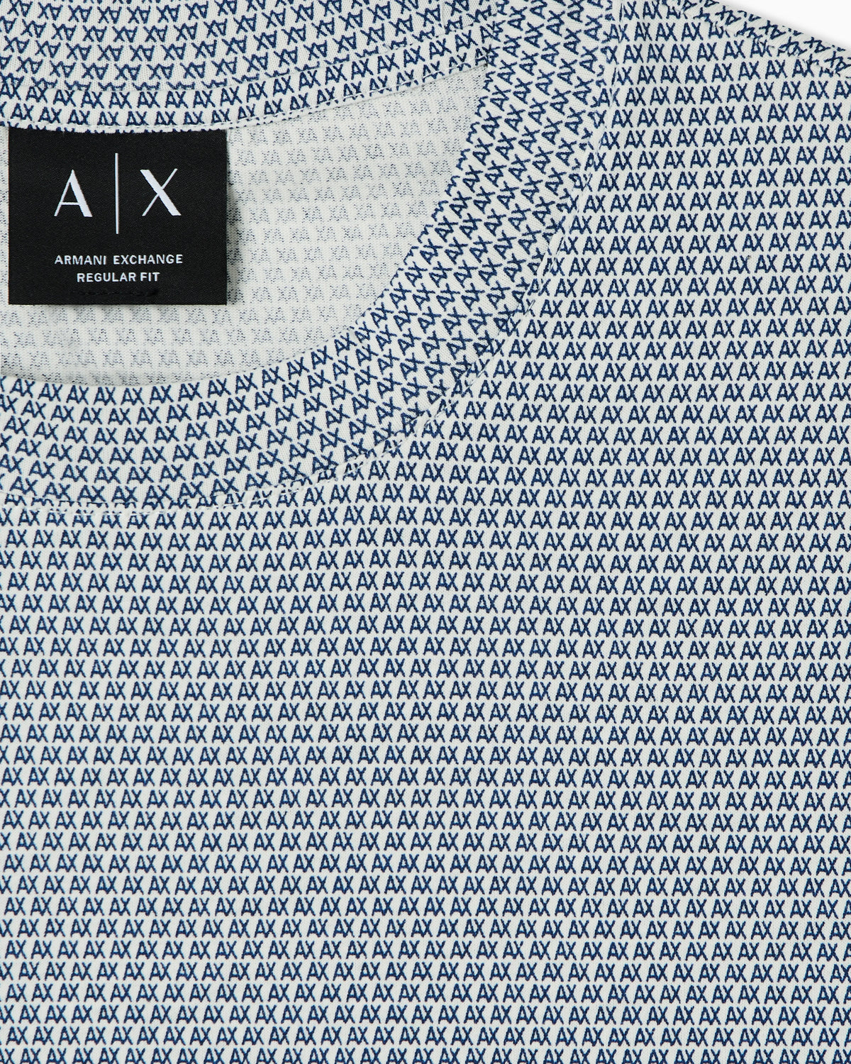 Regular fit cotton T-shirt with allover logo detail