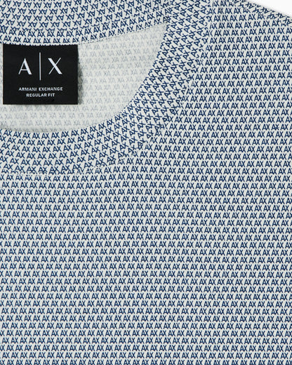 Regular fit cotton T-shirt with allover logo detail