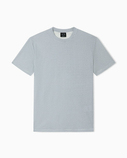 Regular fit cotton T-shirt with allover logo detail