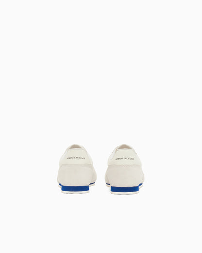 Lace-up sneakers in suede and mesh with a rubber sole