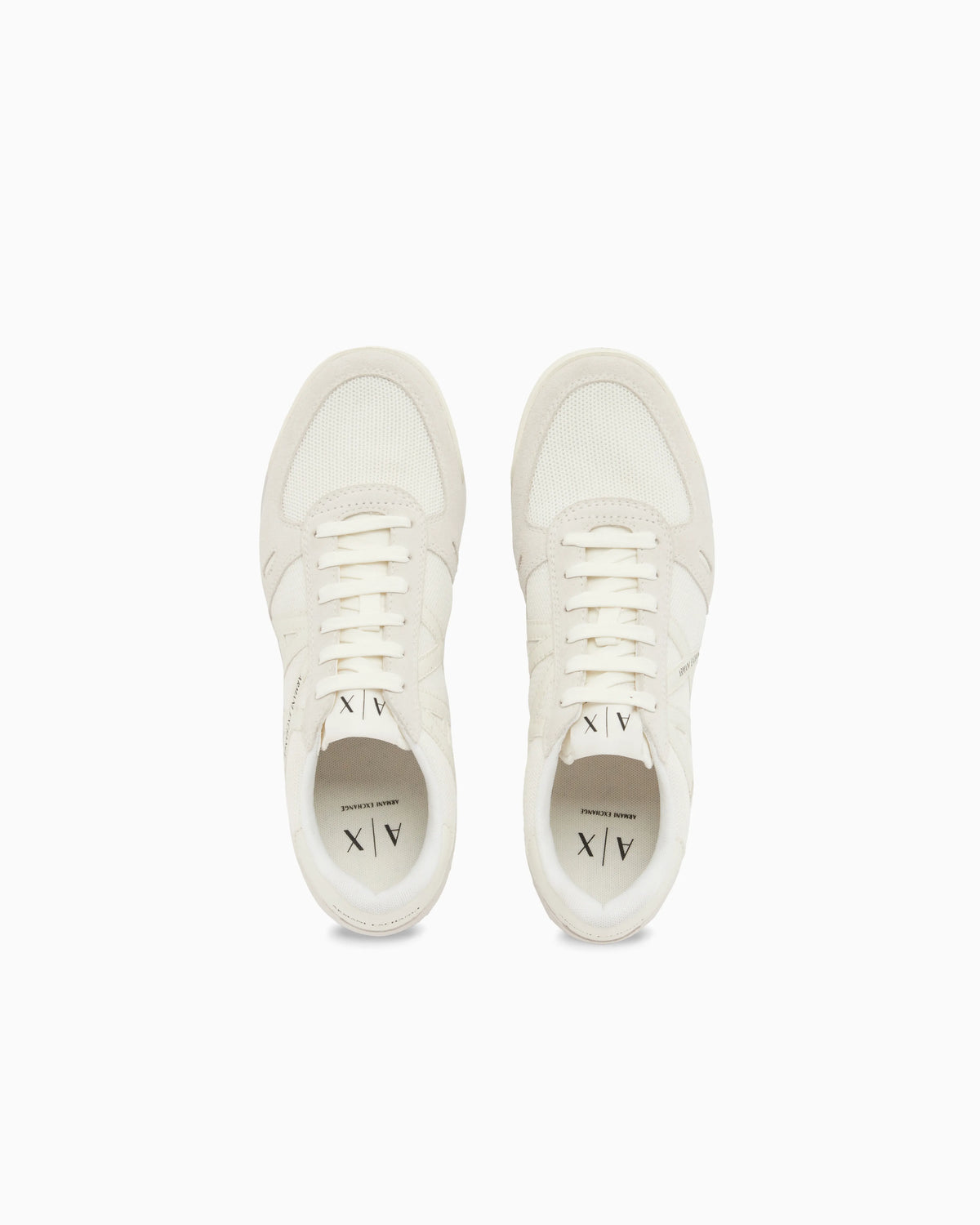 Lace-up sneakers in suede and mesh with a rubber sole
