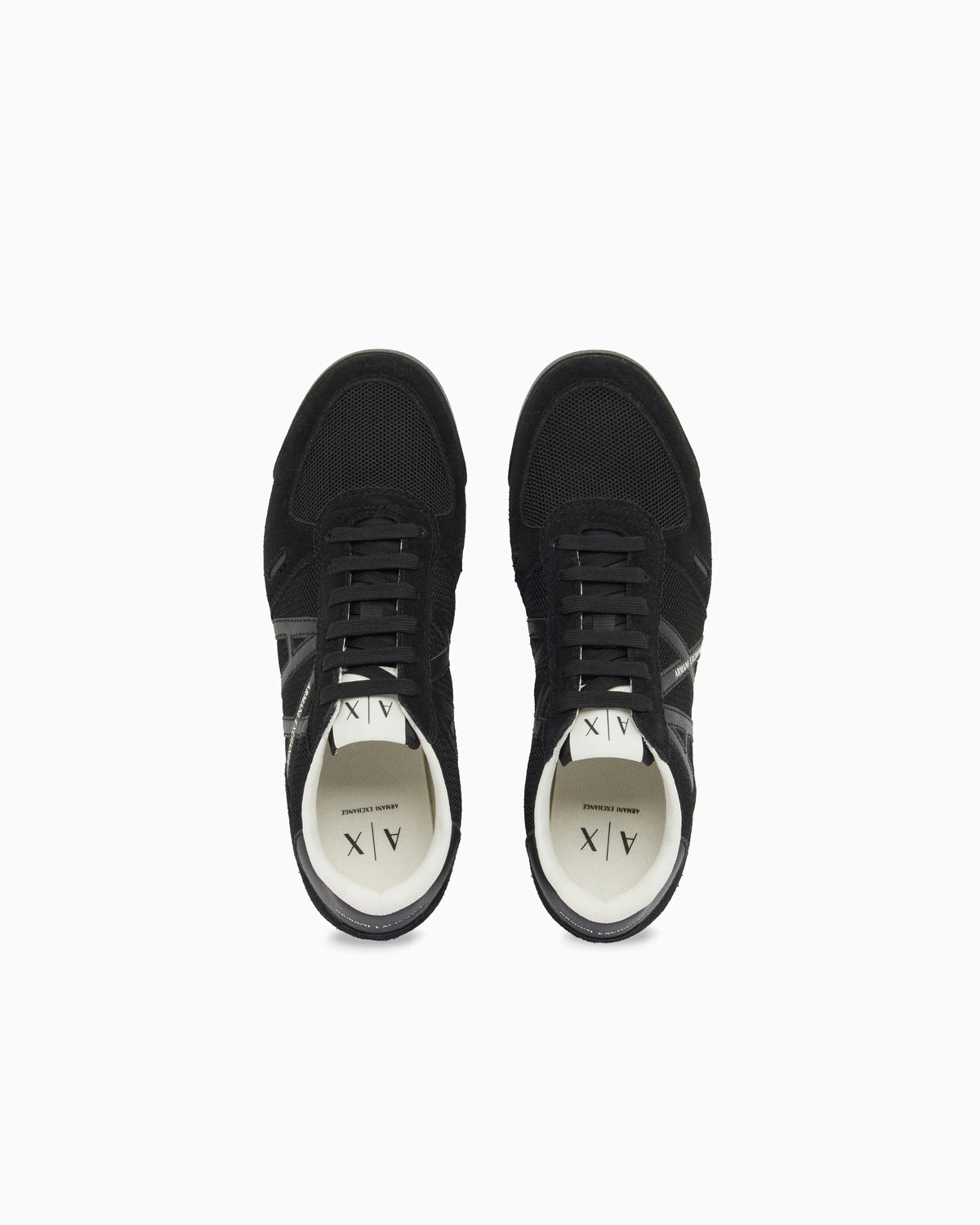 Lace-up sneakers in suede and mesh with a rubber sole
